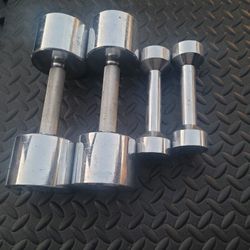 chrome dumbells Weights