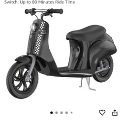 Razor Pocket Mod Miniature Euro-Style Electric Scooter - Onyx Black, 24V, up to 15 mph, for Child 8+
