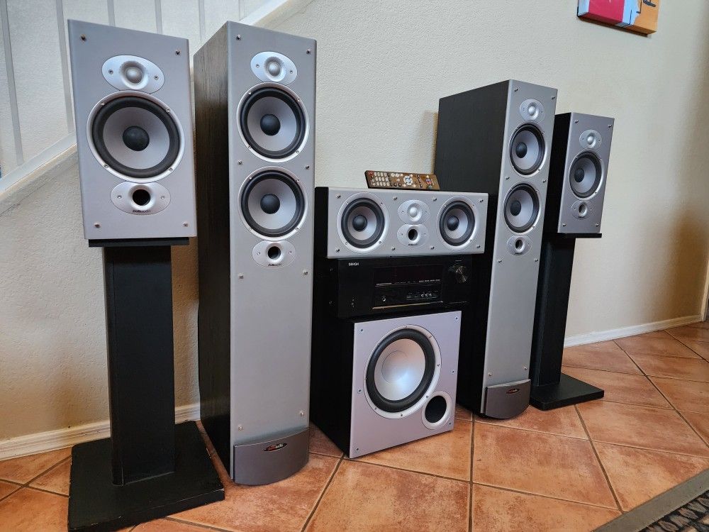 Polk Audio 5.1-Channel High-End Home Theater System - Denon Receiver and 10" Subwoofer Included
