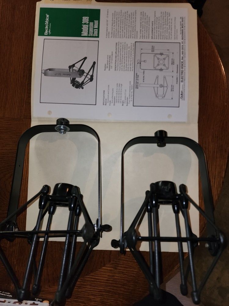 2 Electro-Voice 309-A Shock Mounts