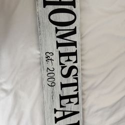 Homestead Sign/solid Wood