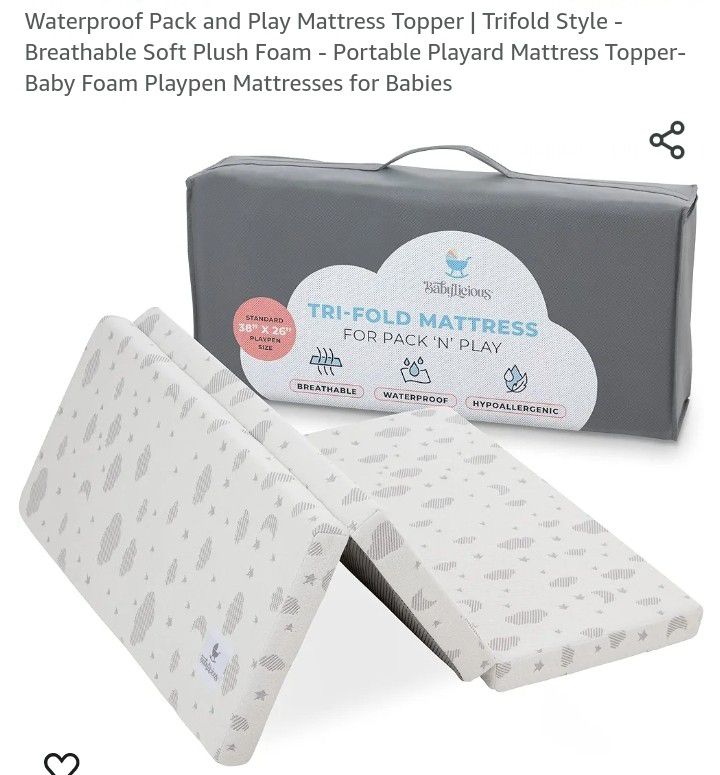 New Pack n play mattress baby mattress $25 OR free with a pack n play NUEVO colchon para cunas estilo pack n play, gratis con la compra de una cuna