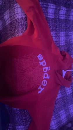 Orange sp5der hoodie