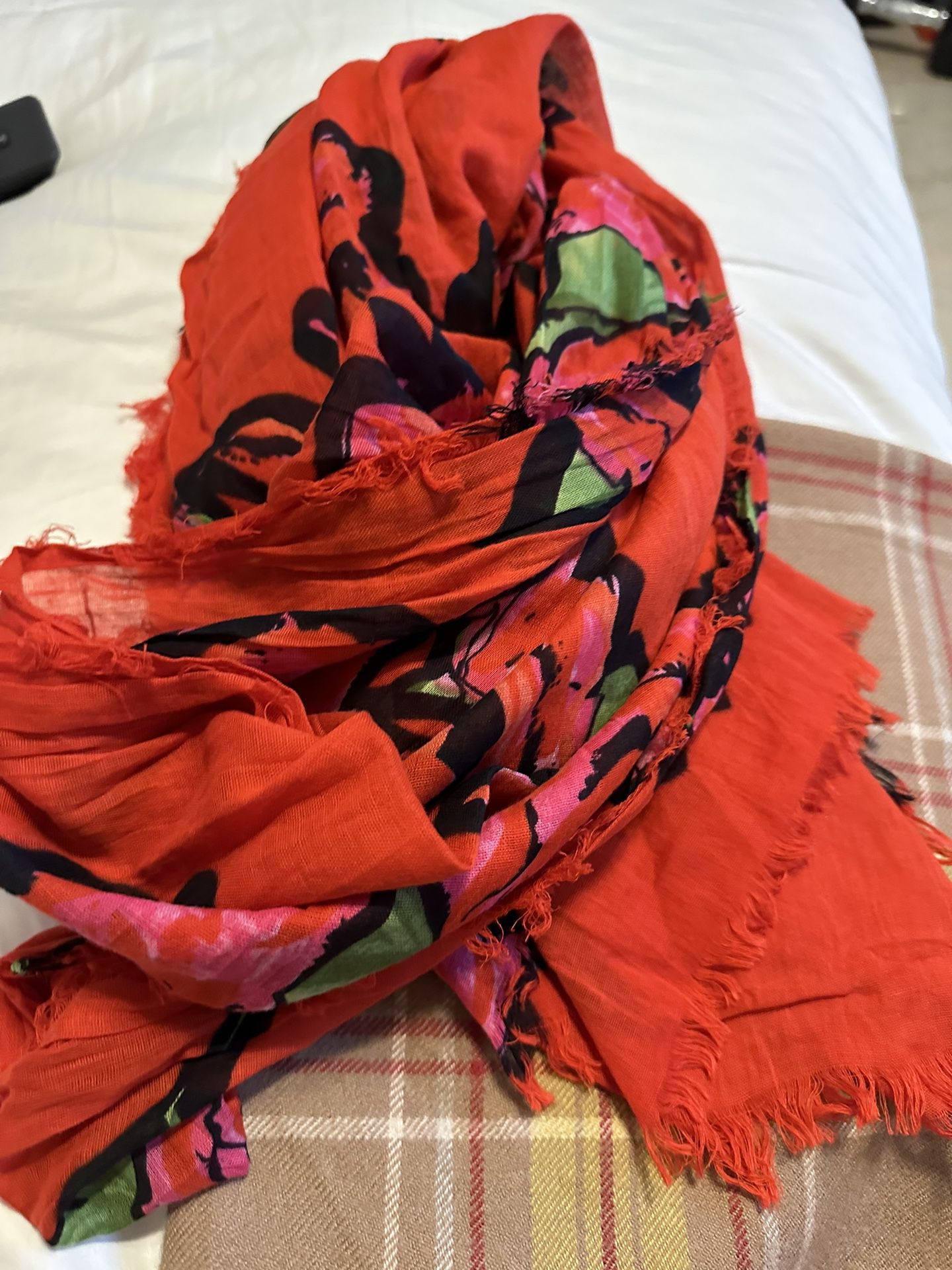 LOUIS VUITTON STEPHEN SPROUSE SCARF PINK ROSES STOLE