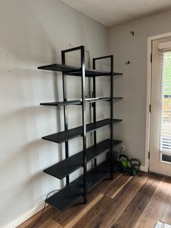 Black 5 tiered bookshelf