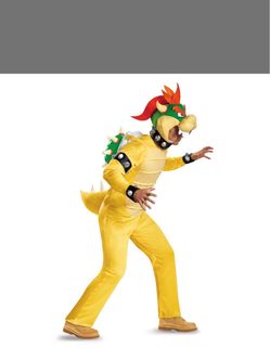 Men's Bowser Deluxe Adult Costume, XX-Large Halloween costume - Super Mario New