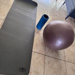 Fitball And Yoga Mat