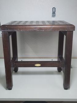 DecoTeak 18" Teak Shower Bench – Waterproof Stool
