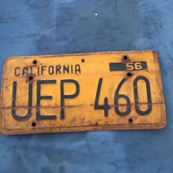 1956 California license plate