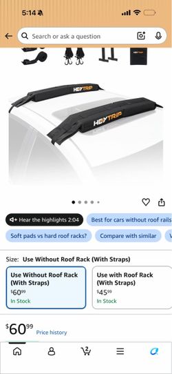 New unused roof rack pads