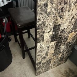 Marble-Top Pub Table with Stool – $50
