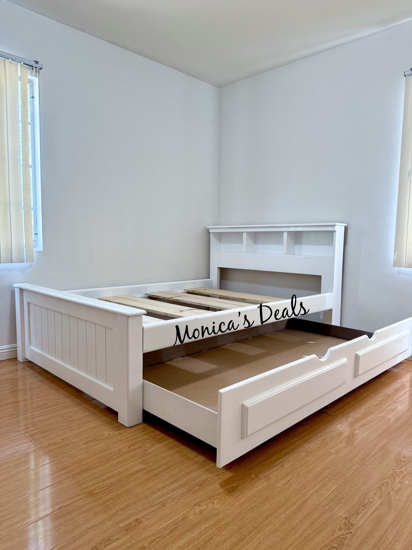Full Solid Wood Bed With Twin Trundle FRAME $500