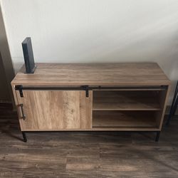 Tv Stand Sliding Door Light Brown Basically New Pick Up Only