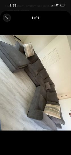 Large Gray L Shaped Sectional