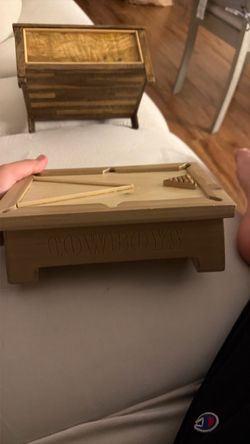Cowboys Miniature Wooden Pool Table