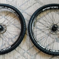 American Classic MTB 29" Wheel Set+Brakes/Hubs with Gripon Tires/Tubes