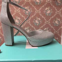 Shimmery Silver Heels 