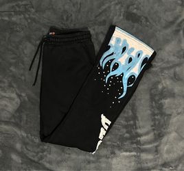 Copper Rivet Rhinestone Flared Sweatpants