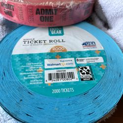 ADMIT ONE TICKET ROLLS 4000 Tickets 