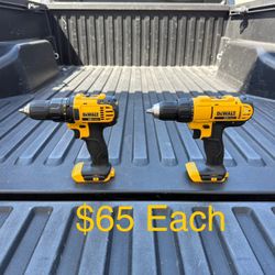 DEWALT 20V MAX 1/2in Cordless Drill/Driver (Tool Only) **$65 Each**
