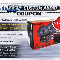 Kicker KS Series KSS650 Car Speakers 6.5" 2-Way Component Speaker System 250 Watts 🚨 Payment Options Available 🚨 No Credit Needed 🚨 