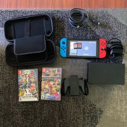 Nintendo switch console with asscessories included
