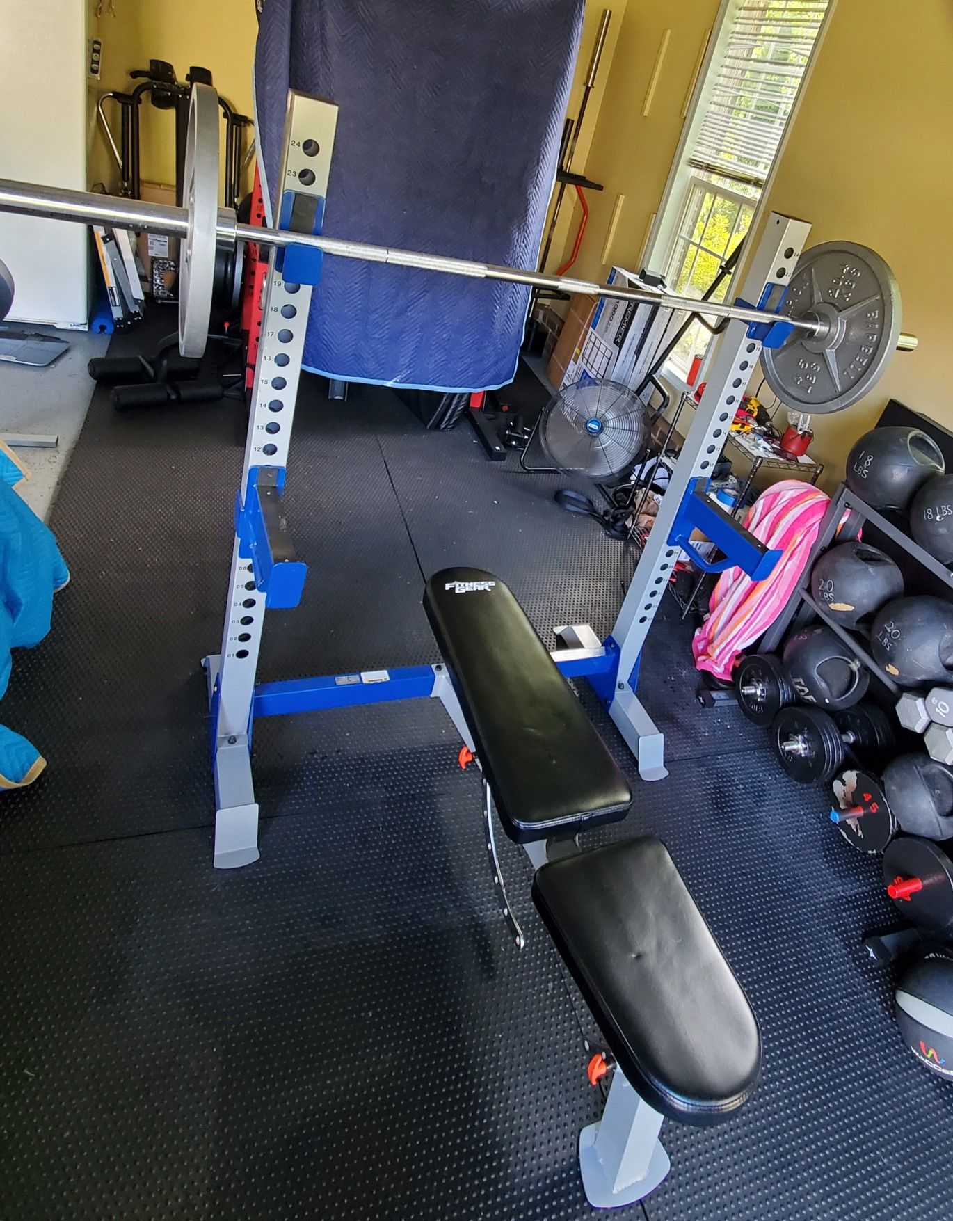 Fitness Gear Squat Stand and FID Bench Rack. Great VALUE!