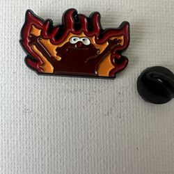 Elmo on fire Funny enamel pin