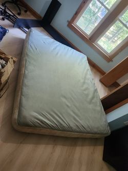 Full bed set (mattress, box frame , metal frame and headboard). $