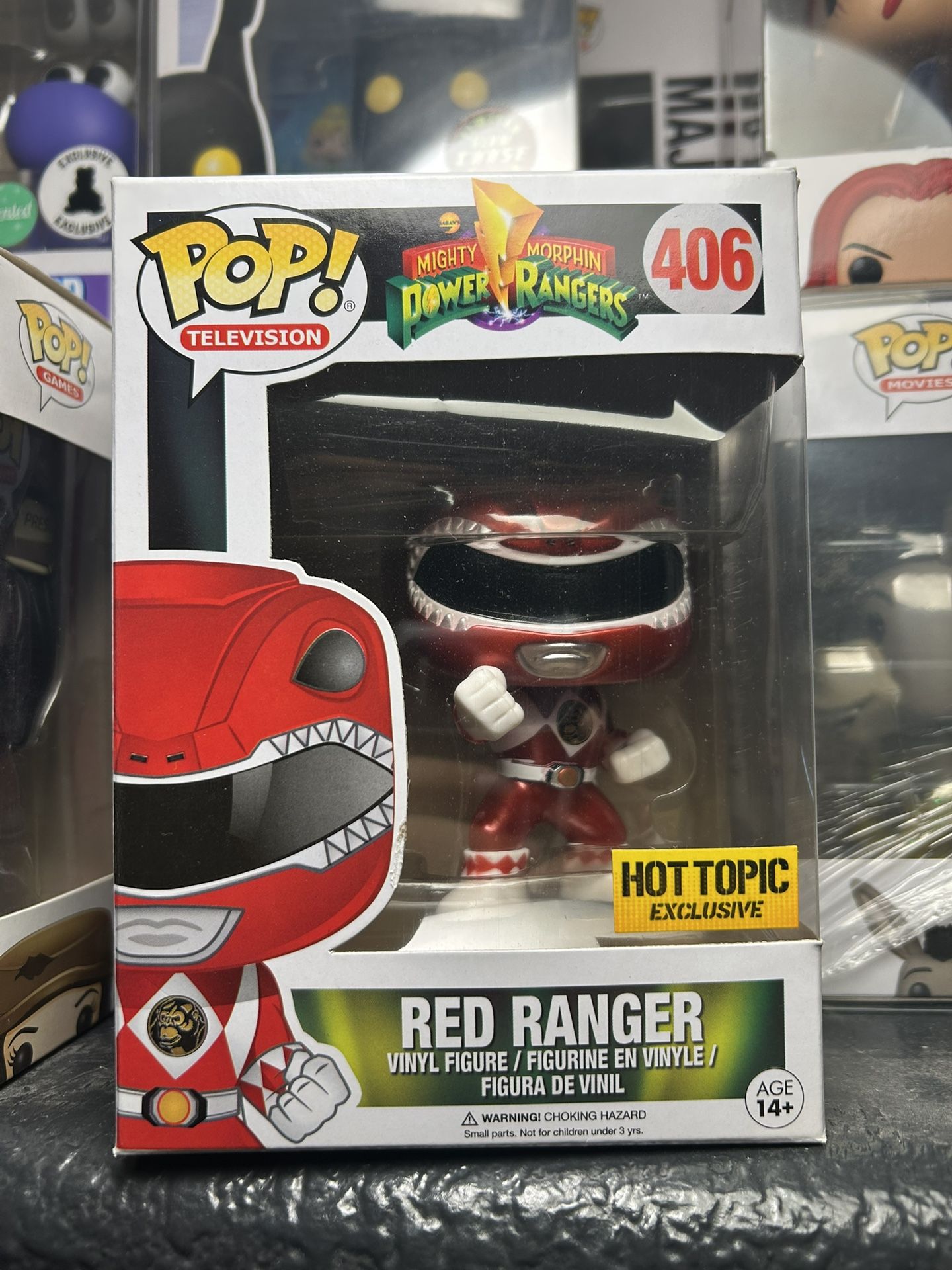 Red Ranger Funko Pop (metallic)