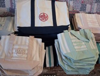 Large navy blue bag /minie stripe bags .