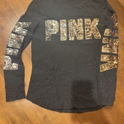 Woman’s Victorias Secret Pink Long Sleeve Tshirt Shipping Available 