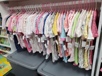 Baby Girl Footed Pjs Size nb to 6m
