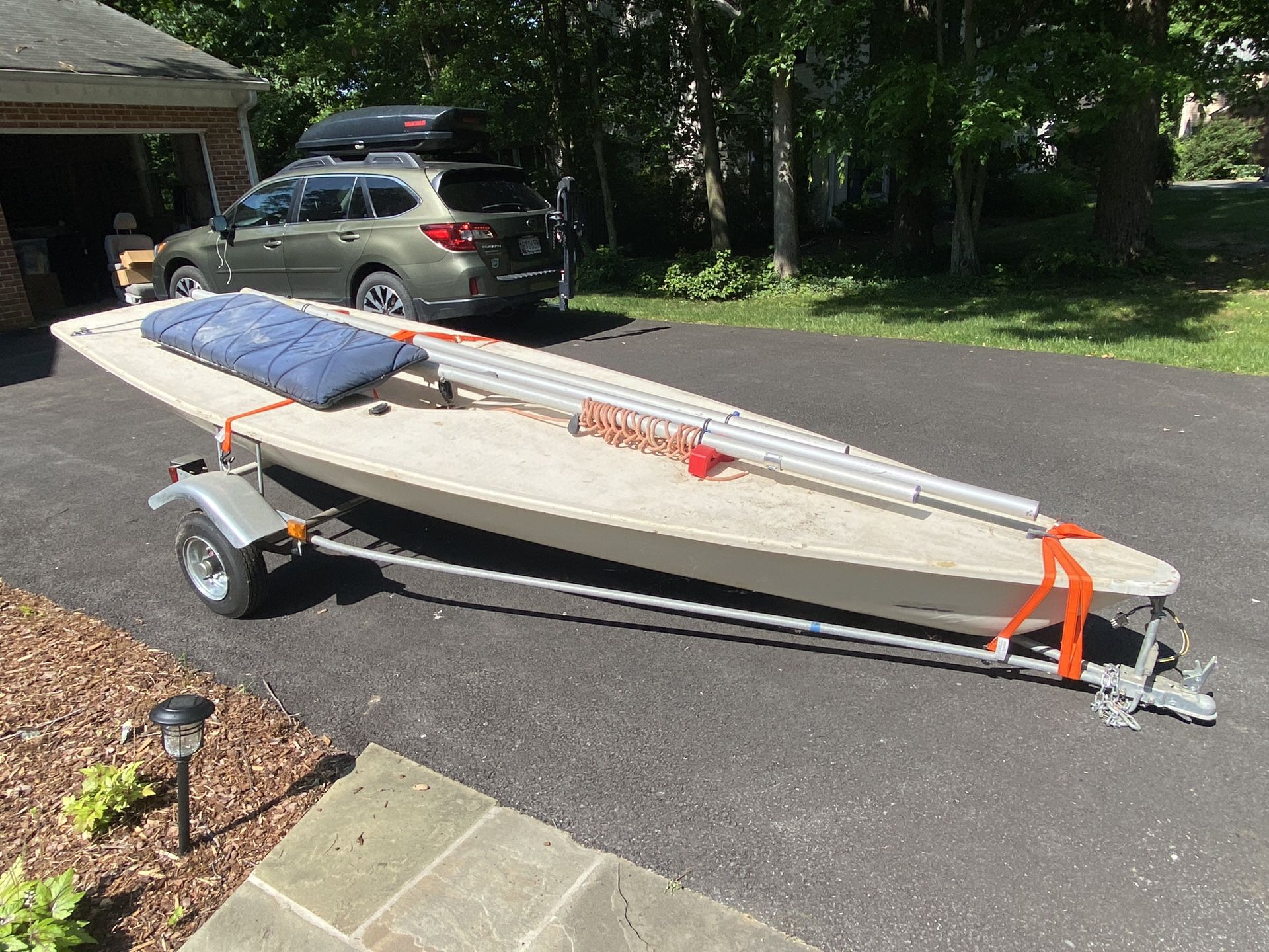 Laser Sailboat With Trailer And Accessories 