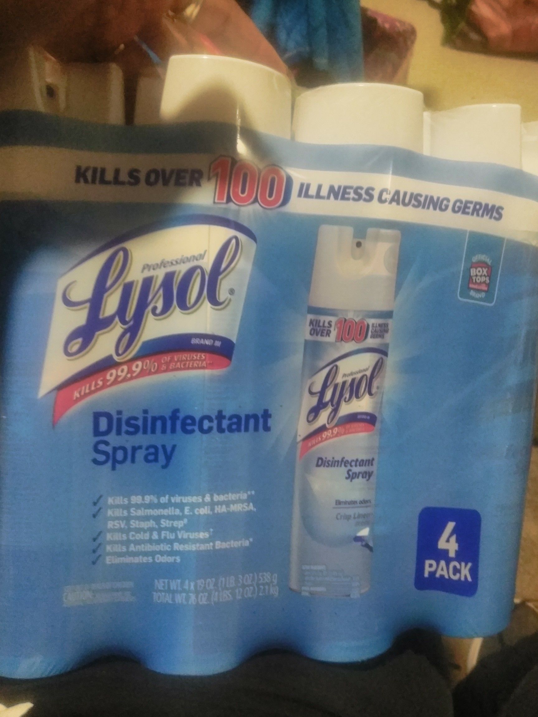 Lysol spray 4 pack