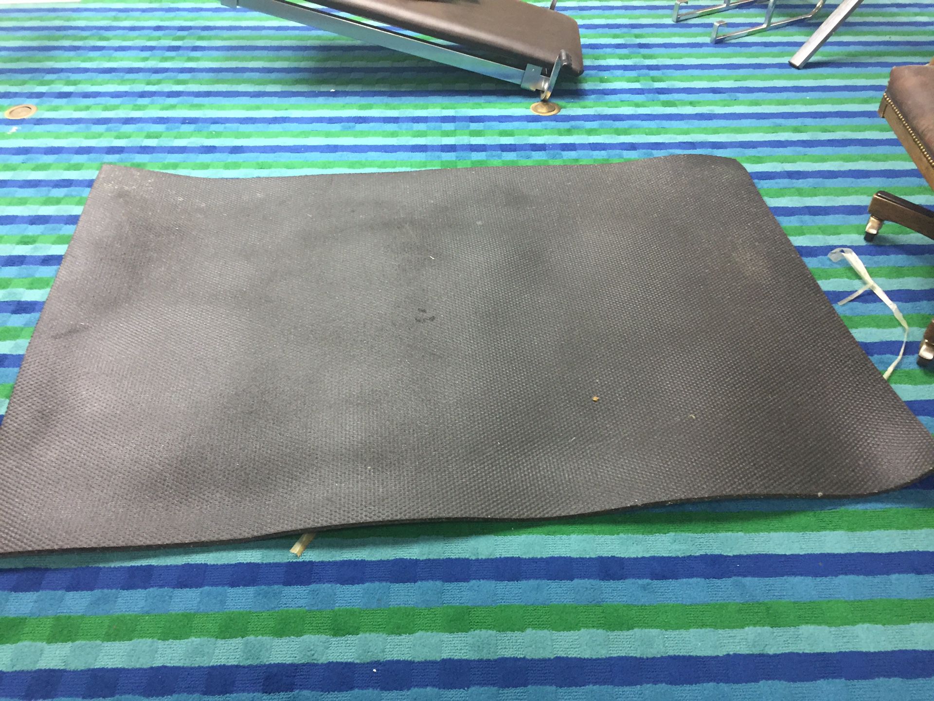 Mat (heavy rubber) for exercise equipment