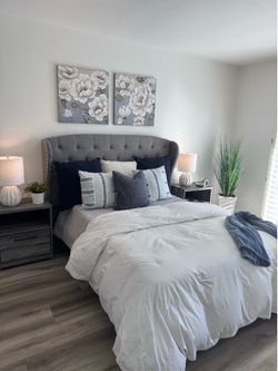 Entire Queen Bedset - headboard, dresser, nightstands & bed frame included! *moving*
