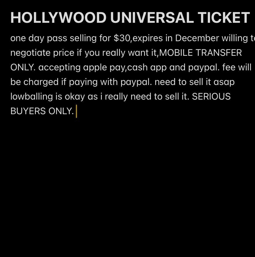 Universal Ticket