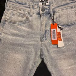 Rhinestone skinny jeans 