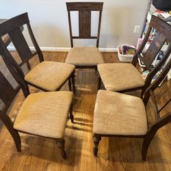 Set Of 5 Dining Room Chairs
