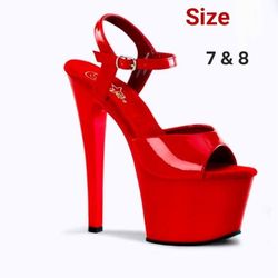 Pleaser Stilettos Red Size 7,8,10