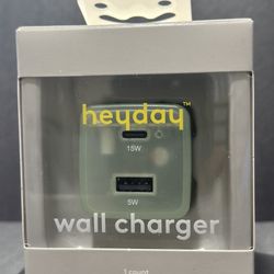 Heyday Wall Charger (USB-C + USB-A) – Brand New 