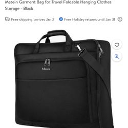 Matein Formal Garment Travel Bag,Black-NEW