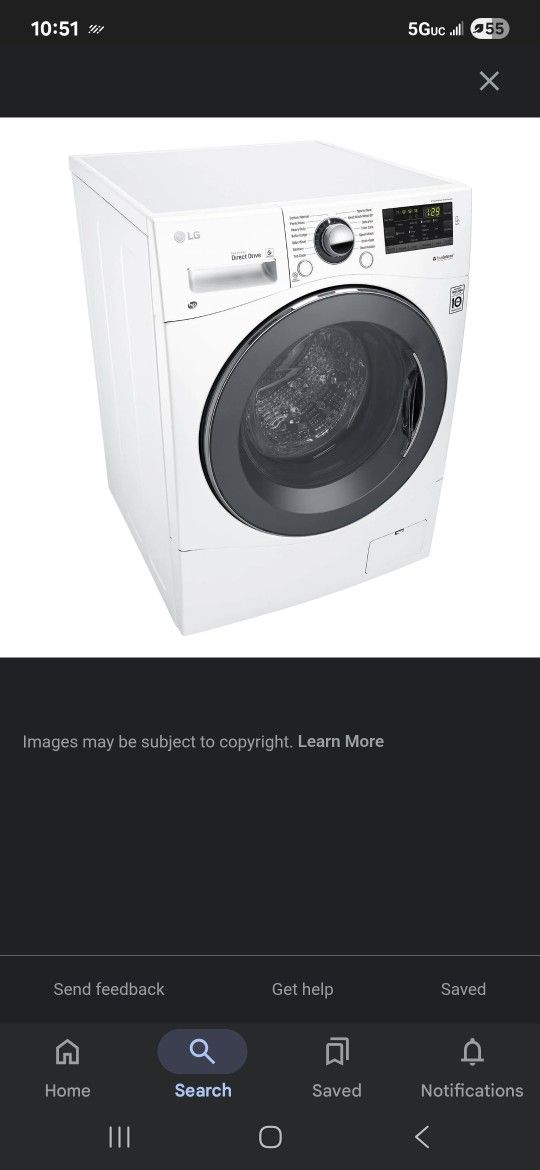 Lg Washer/with Matching Dryer