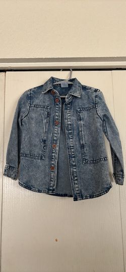Wonder Nation Acid Wash Denim Shirt Jacket size 4t