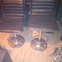 Pair Of Adjustable Bar Chairs...