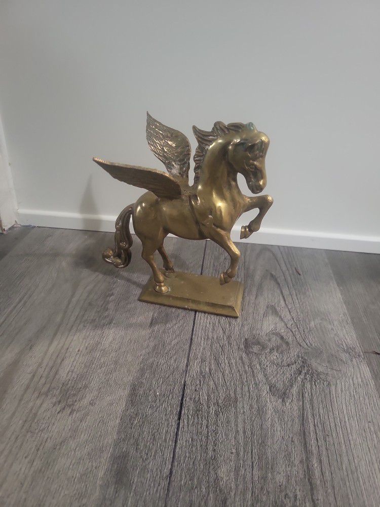 Vintage Brass Pegasus Statue