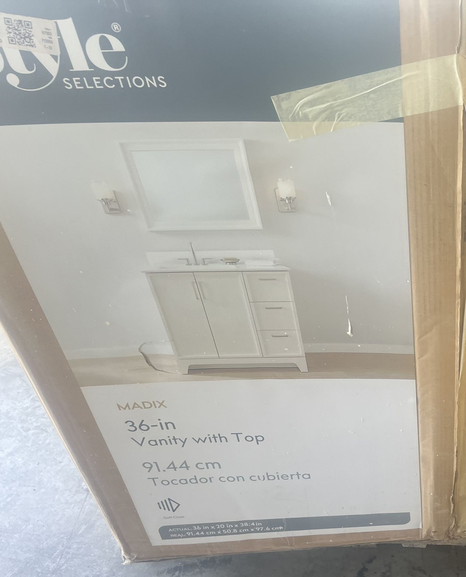 New 36 inch vanity with top