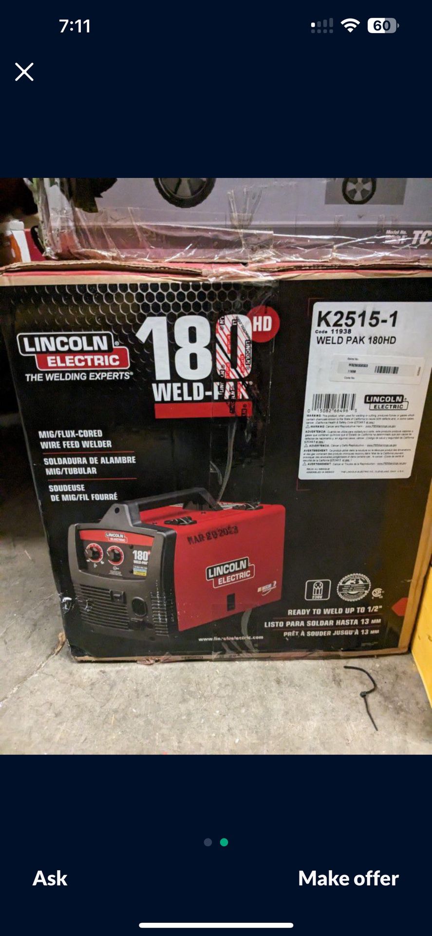 Lincoln Electric 180 Welder