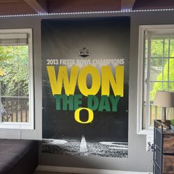 4‘ X 6‘ 2013 Fiesta Bowl Oregon Ducks Vinyl Poster